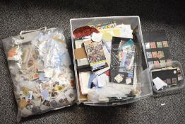A large quantity of GB and World stamps in a sorted tub, to include masses of bits and pieces, bay