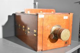 An un-named Mid 19th Century Daguerreotype camera with Lerebours et Secretan brass lens made by