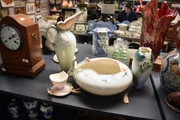 A quantity of 20th-century Chinese Franz porcelain 'Papillon' Butterfly wares, to include a large