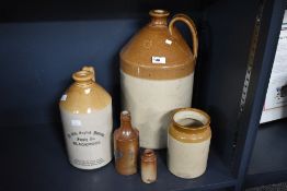 A selection of 20th-century salt-glazed stoneware, to include a large Doulton Lambeth two-tone