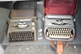 Two mid 20th-century Typewriters, to include a Royal Typewriter Company Royalite portable manual
