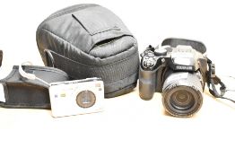 A Fujifilm Finepix S digital camera with Super EBC Fijinon f=4,3-172 1:2,9-6,5 lens in soft camera