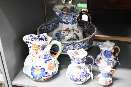 A large quantity of 19th-century Masons Ironstone ‘Hydra’ transferware, to include a large