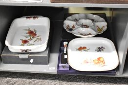 A selection of 20th-century Royal Worcester 'Evesham' ware, to include two large serving platters, a