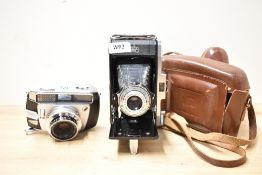 Two Camera. A Zeiss Ikon Nettar folding camera and a Balda Matic camera (case damaged)