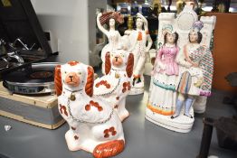 A quantity of 19th to early 20th-century Staffordshire pottery, to include a Princess Louise and the