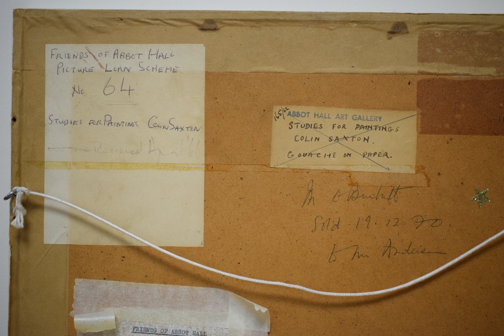 *Local Interest* Colin Saxton (British 1927 - 2013) Gouache on paper 'Studies for Paintings' a - Image 8 of 8