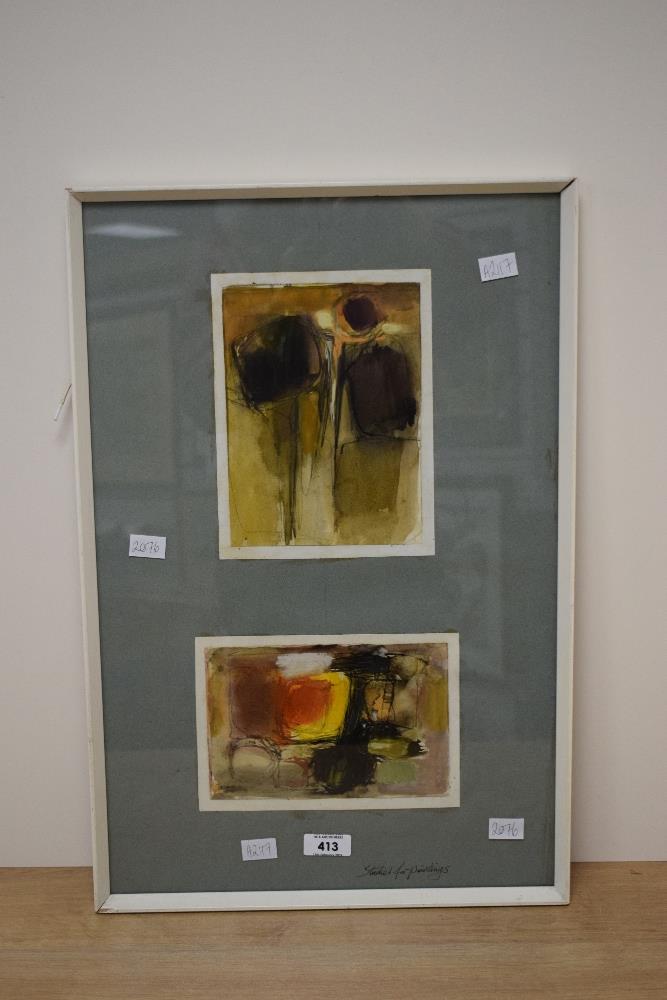 *Local Interest* Colin Saxton (British 1927 - 2013) Gouache on paper 'Studies for Paintings' a - Image 3 of 8