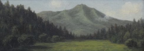 Annie L Harmon (American 1855 - 1930) Oil on board 'Mt Tamalpais' depicting the Californian peak