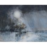 *Local Interest* L A Watson (Contemporary) Watercolour and Acrylic 'Winter Sun', a frozen