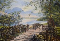 *Local Interest* Arthur Terry Blamires (British b.1930) Oil on board 'Loweswater, Grasmoor and