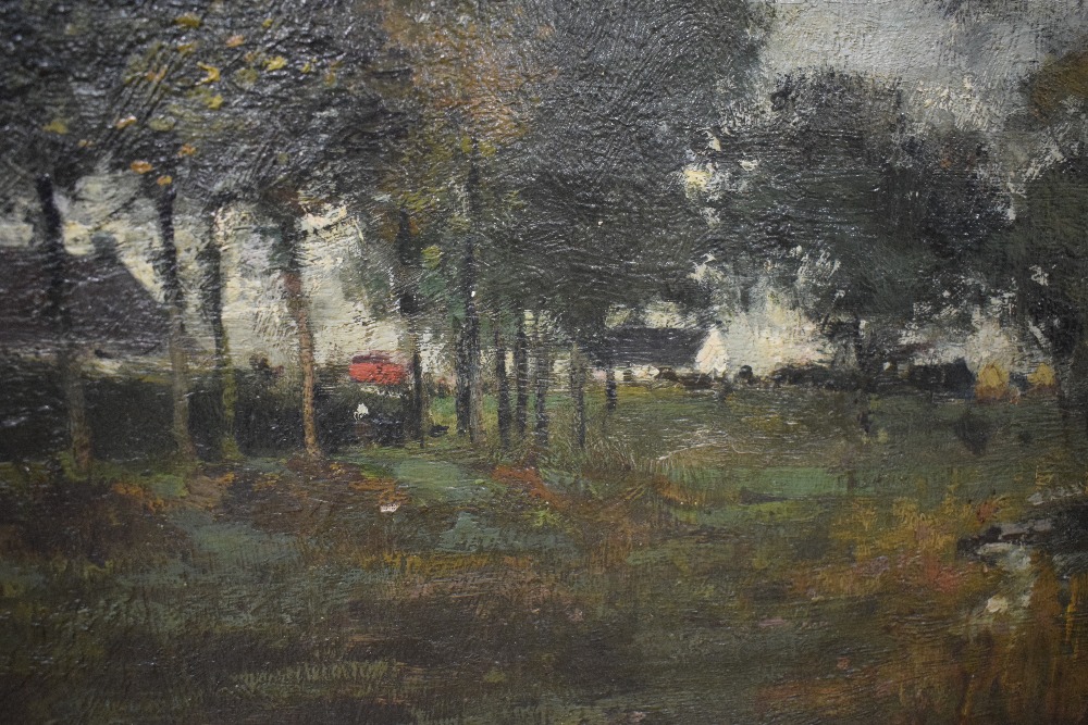 William Page Atkinson Wells (Scottish 1872 - 1923) Oil on canvas, an impressionistic rural - Image 4 of 6