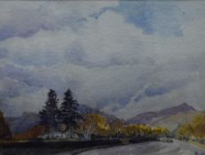 *Local Interest* Bronwen Nixon (British 20th Century) Watercolour 'Llansteffan Estuary' a study of