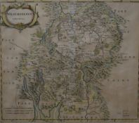 *Local Interest* After Robert Morden (British 1650 - 1703) Colourised map of the historic county