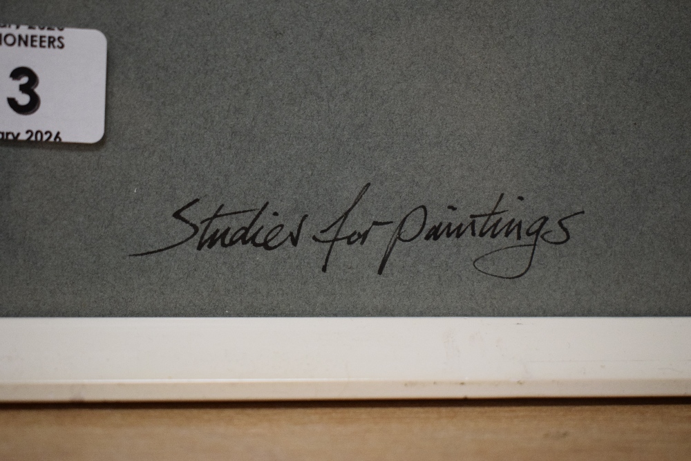 *Local Interest* Colin Saxton (British 1927 - 2013) Gouache on paper 'Studies for Paintings' a - Image 5 of 8