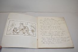 Manuscript. Children's Literature. A Nineteenth Century hand-written tale in verse, titled 'the