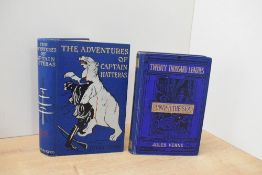 Literature. Jules Verne. Two titles. The Adventures of Captain Hatteras. London: Ward, Lock, & Co.