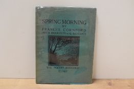 Poetry & Illustrated. Cornford, Frances - Spring Morning. London: The Poetry Bookshop, 1915. With