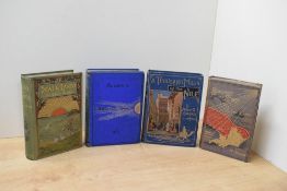 Travel. Decorative cloth bindings. Four titles. Arnold, Sir Edwin - Seas and Lands. London: 1891.;