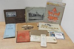 Travel. Canada. A selection of late 19th and early 20th century tourist souvenirs, photo-books,