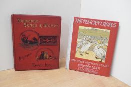 Children's. Edward Lear. Two titles. Nonsense Songs and Stories. London: Frederick Warne, 1891.