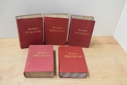 Travel. Baedeker Guides. A small selection. Includes: two issues of Great Britain, one for 1901
