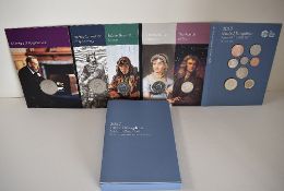 A Royal Mint 2017 Annual Coin Set, BU, Comprising, House Of Windsor £5, King Canute £5, First