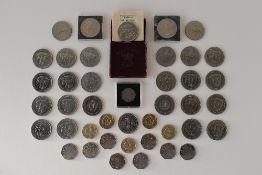 A Collection Of Commemorative Crowns, Two Pound And Fifty Pence Coins, Comprising, A George VI