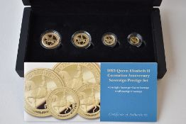 A 2023 Elizabeth II Coronation Anniversary Gold Sovereign Prestige Set, Issued Tristan Da Cunha, Obv