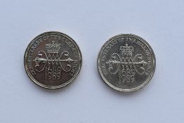 Two Pound Coins, 1989 Anniversary Of Claim Of Rights And 1989 Anniversary Of Bill Of Rights. (2)