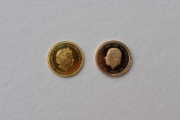 A Charles III 2023 Eighth Gold Sovereign, Issued Tristan Da Cunha, Obv Portrait Of Charles III,
