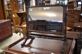 A 19th Century mahogany toilet mirror, width approx. 58cm