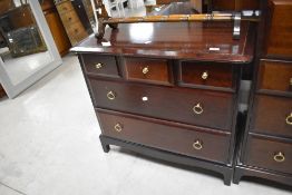 A Stag Minstrel low chest of drawers 71cm x 81cm x 47cm