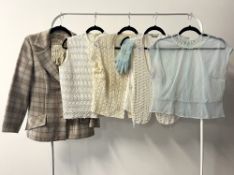 Four 1950s ladies summer party tops comprising three crochet styles with various cuts and details