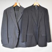 Two vintage trouser suits, comprising a Centaur Gold Collection in navy Pure New Wool with subtle
