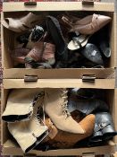 Four pairs of vintage y2k style casual trainers to include cream suede Diesel, baby pink and white