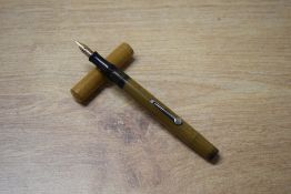 A Waterman 52 lever fill fountain pen in Black Hard Rubber (very discoloured) having Waterman