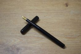 A Mabie Todd & Co Swan eye dropper fill fountain pen in Black Hard Rubber with clipless cap having