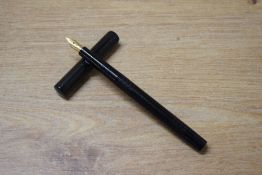A Mabie Todd & Co eyedropper fill fountain pen in chaised Black Hard Rubber having Mabie Todd & Co