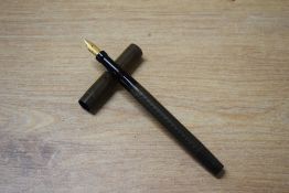 A Mabie Todd & Co Swan 2 eye dropper fill fountain pen in Chaised Black Hard Rubber (slight