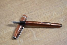 An Esterbrook SJ lever fill fountain pen in Copper colour having Esterbrook 9314-M Relief Medium