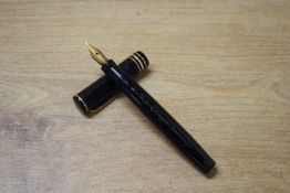 A Mabie Todd & Co Swan Eternal leverless twist fill fountain pen in Black with one broad and two