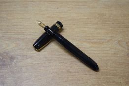 A Mabie Todd & Co Swan Caligraph twist fill fountain pen in Black with one broad and two narrow