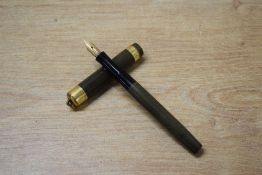 A Mabie Todd & Co Swan Safety Screw cap eye dropper fill fountain pen in Black Hard Rubber (