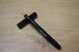 A Waterman Ideal lever fill fountain pen in Black having Manifold Waterman Ideal Reg US nib