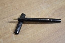 A boxed Waterman Ideal 52 lever fill fountain pen in chaised Black Hard Rubber having Watermans