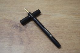 A Kensington College 150 lever fill fountain pen in Black Hard Rubber having Waterman Ideal Canada