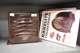 An early 20th-century Rola bakelite Art Deco speaker; sold with two Bakelite collectors