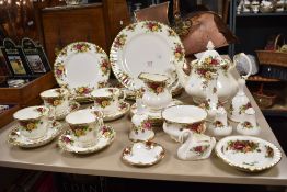 A quantity of 20th-century Royal Albert 'Old Country Rose' bone china tea and dinner wares,