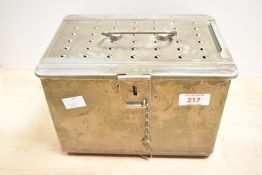 A military Genito Urinary (London) medical autoclave/steriliser cannister, marked with War